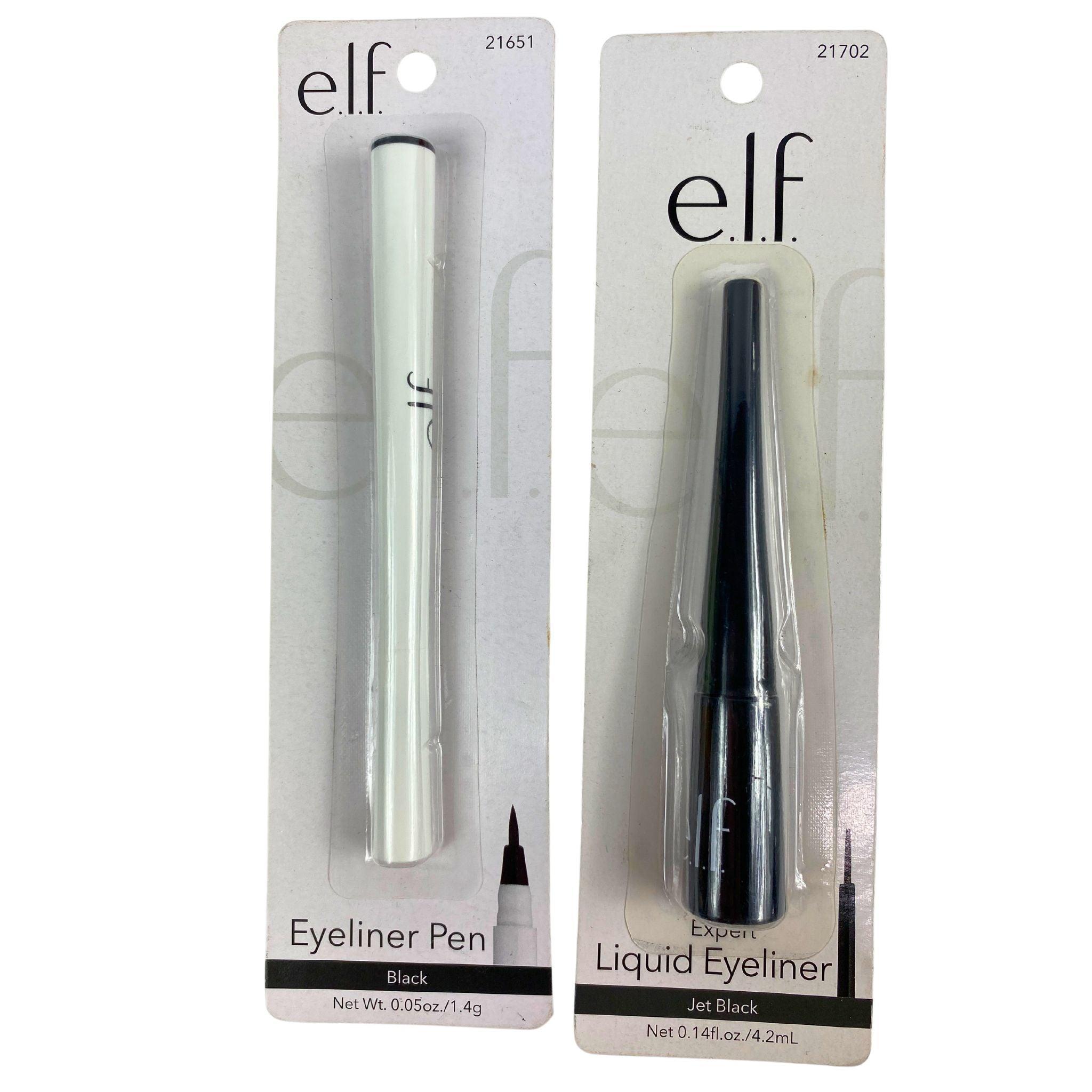 50 Pcs Professional Elf Eyeliners Set - Waterproof Liquid Eyeliner & Precision Eyeliner Pen in Jet Black & Black | Perfect for Makeup Artists, Daily Use & Cosplay