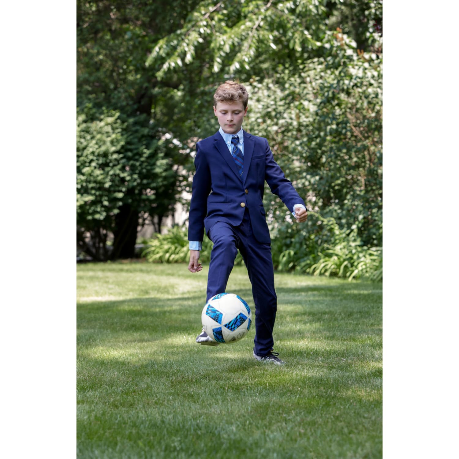 French Toast Boys' Big Classic School Blazer - Premium Wool Blend Jacket for School Uniforms & Formal Occasions