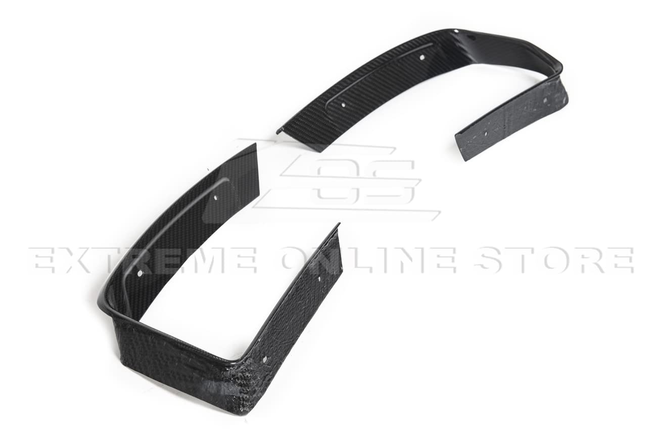 2020-2023 Chevrolet Corvette C8 Carbon Fiber Rear Diffuser Exhaust Bezel Pair - GM OEM Style Replacement - Perfect for Performance Upgrades & Car Shows