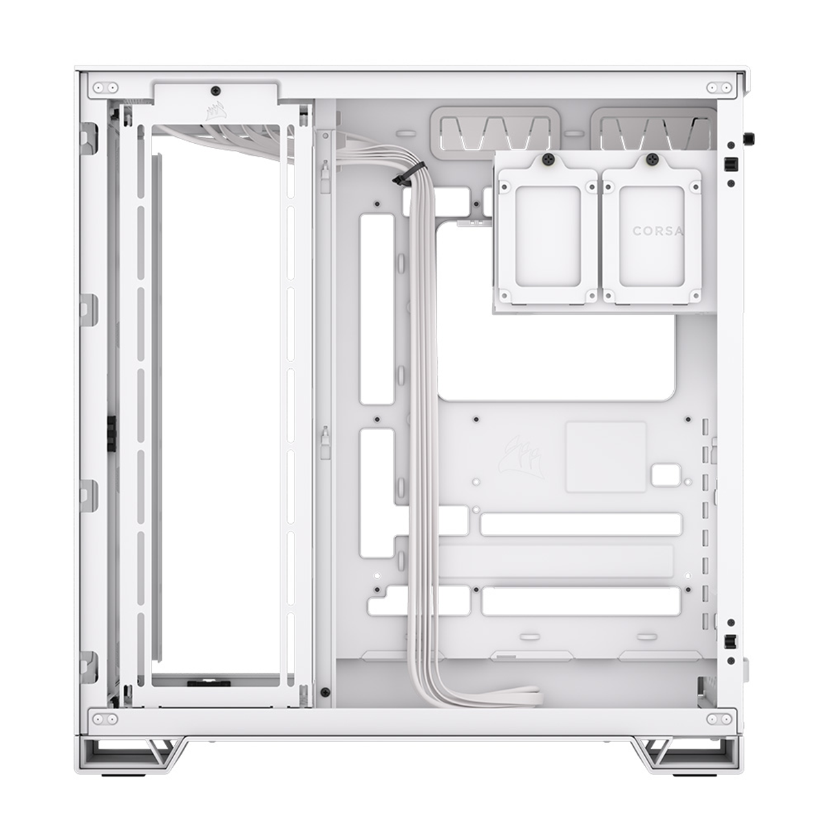 Corsair 6500D Airflow Mid Tower PC Case - Tempered Glass White - High Airflow Design for Gaming & Workstation Builds - Perfect for Streamers & Content Creators