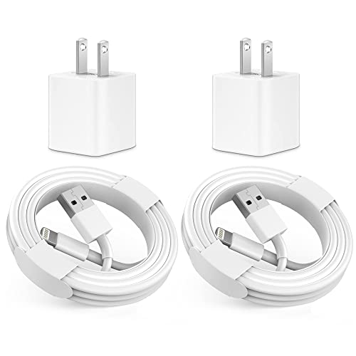 Apple MFi Certified iPhone Charger - 3.3FT Fast Charging Lightning Cable with USB Wall Adapter for iPhone 14/13/12/11/XS/XR/8/7/SE & AirPods - Perfect for Home, Office & Travel Use