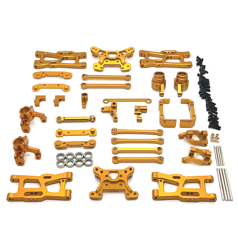 WLtoys 144016 144018 RC Car Metal Upgrade Kit - Aluminum Alloy Arms, Links & Steering Cups for Off-Road Racing & Bashing