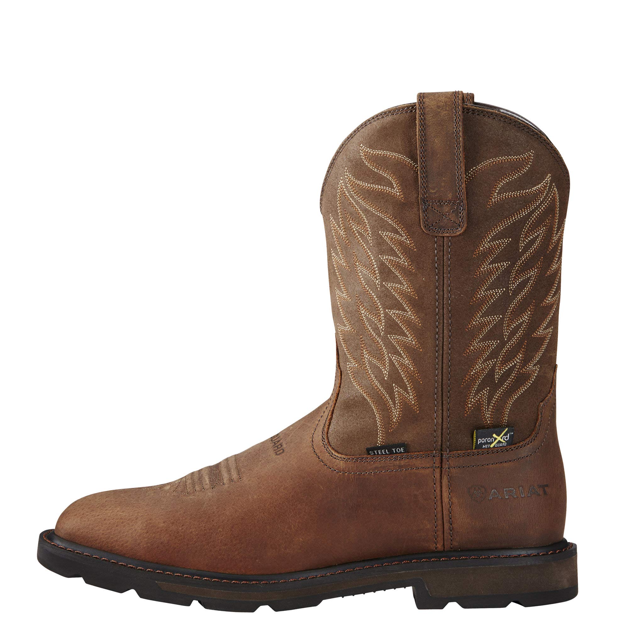 Ariat Men's Groundbreaker Wide Square Toe Metguard Steel Toe Work Boot - Durable Safety Shoes for Construction, Warehouse & Outdoor Work