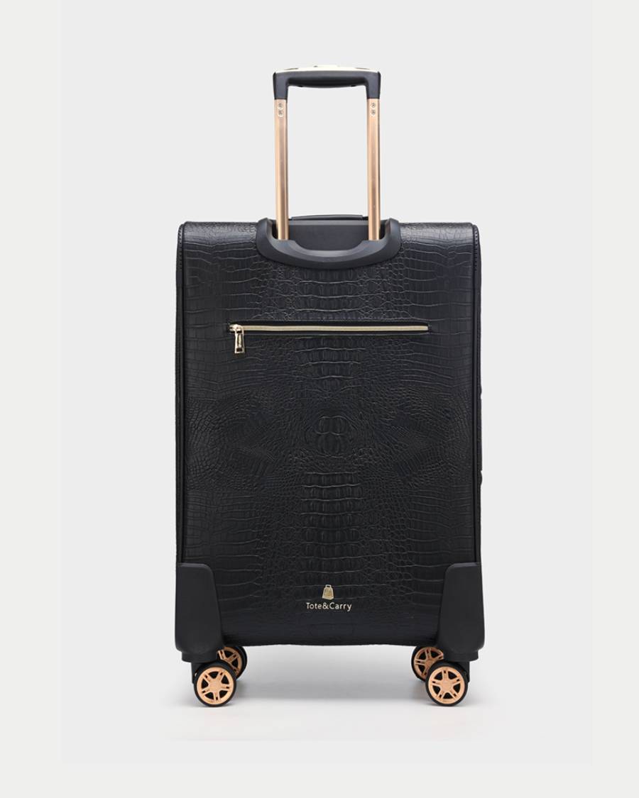 Apollo 2-Piece Black Luggage Set - Lightweight Durable Suitcase for Travel, Business Trips & Vacations