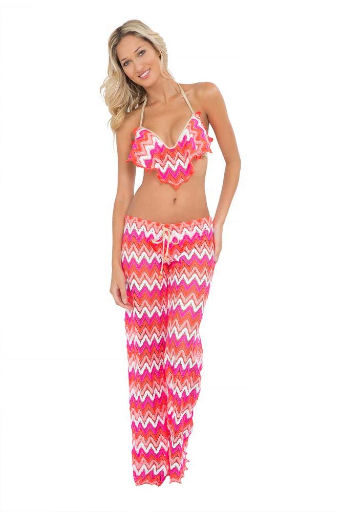 Stylish Flamingo Print Beach Pants for Women - Lightweight Quick-Dry Swim Cover Up, Summer Vacation Swimwear, Poolside Lounging & Tropical Getaways