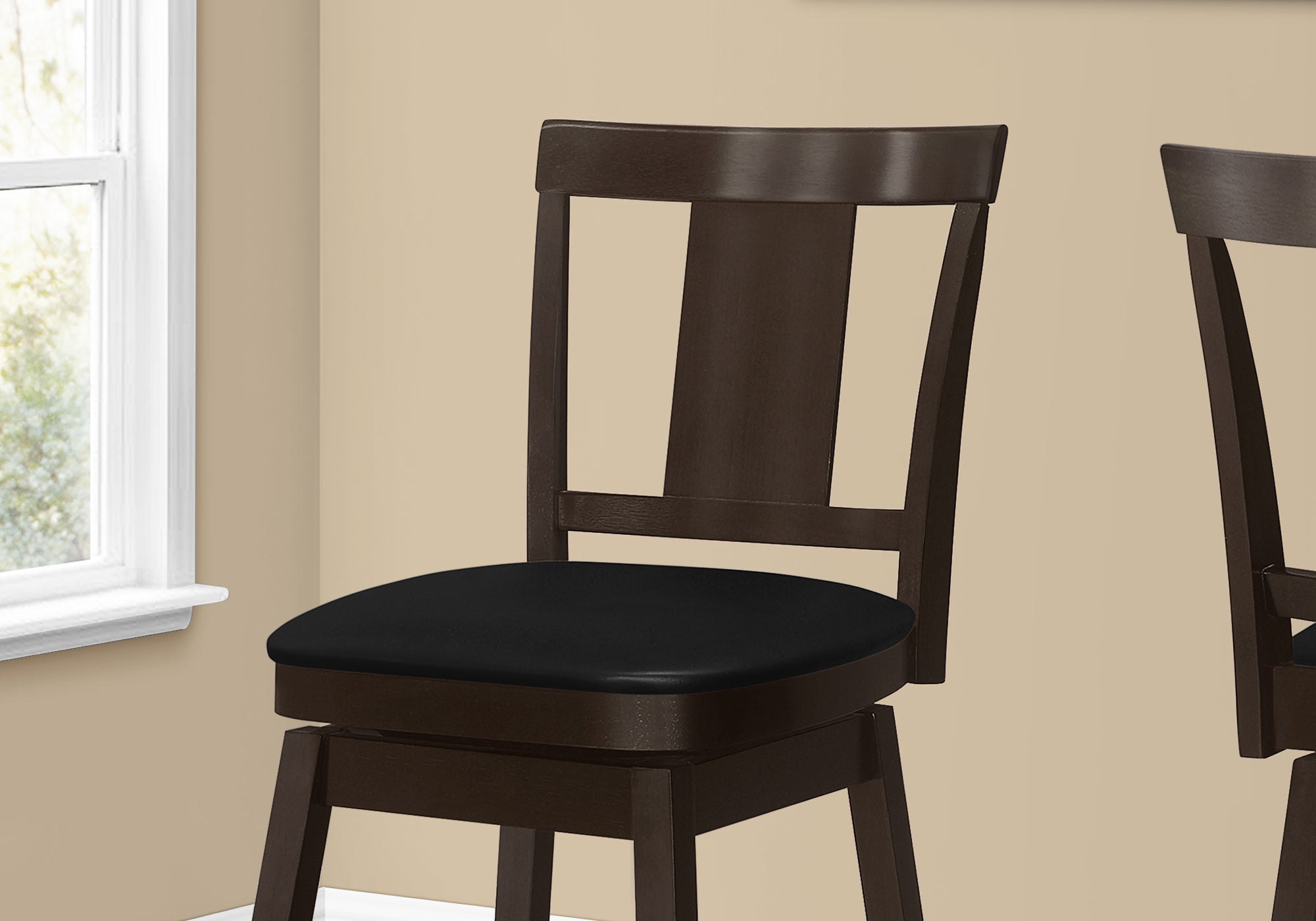 2-Pack Espresso Swivel Bar Stools 44