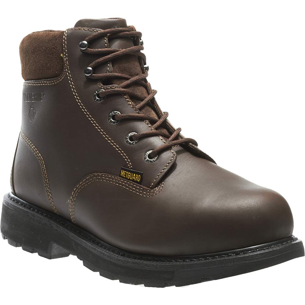 Wolverine Men's Cannonsburg Work Boots - Durable Leather Steel Toe Shoes for Construction & Outdoor Work | Comfortable Safety Footwear for Job Sites, Hiking & Heavy Duty Use