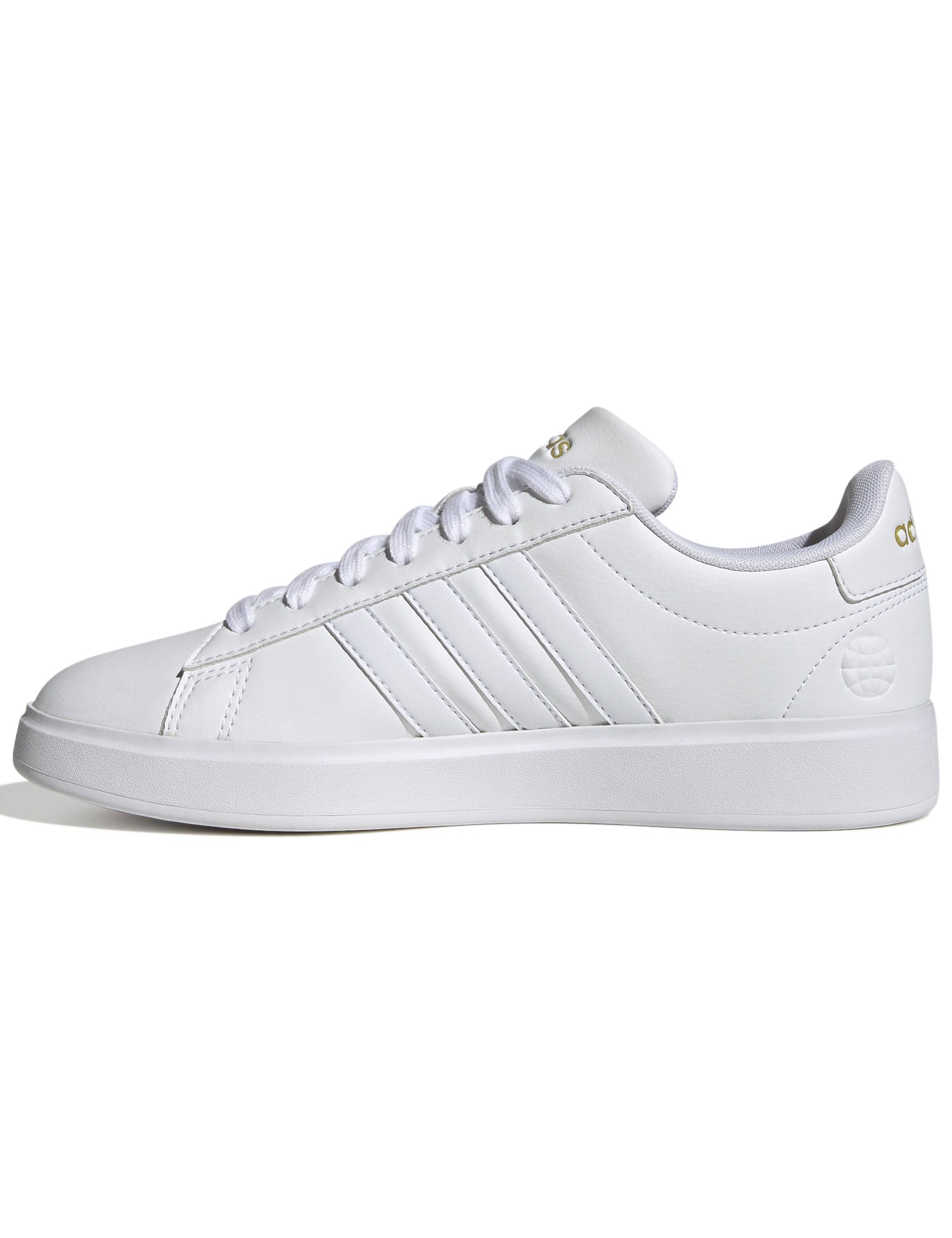Adidas Grand Court 2.0 Sneakers - Cloud White/Gold Metallic - Comfortable Tennis Shoes for Men & Women - Perfect for Casual Wear, Gym & Outdoor Activities