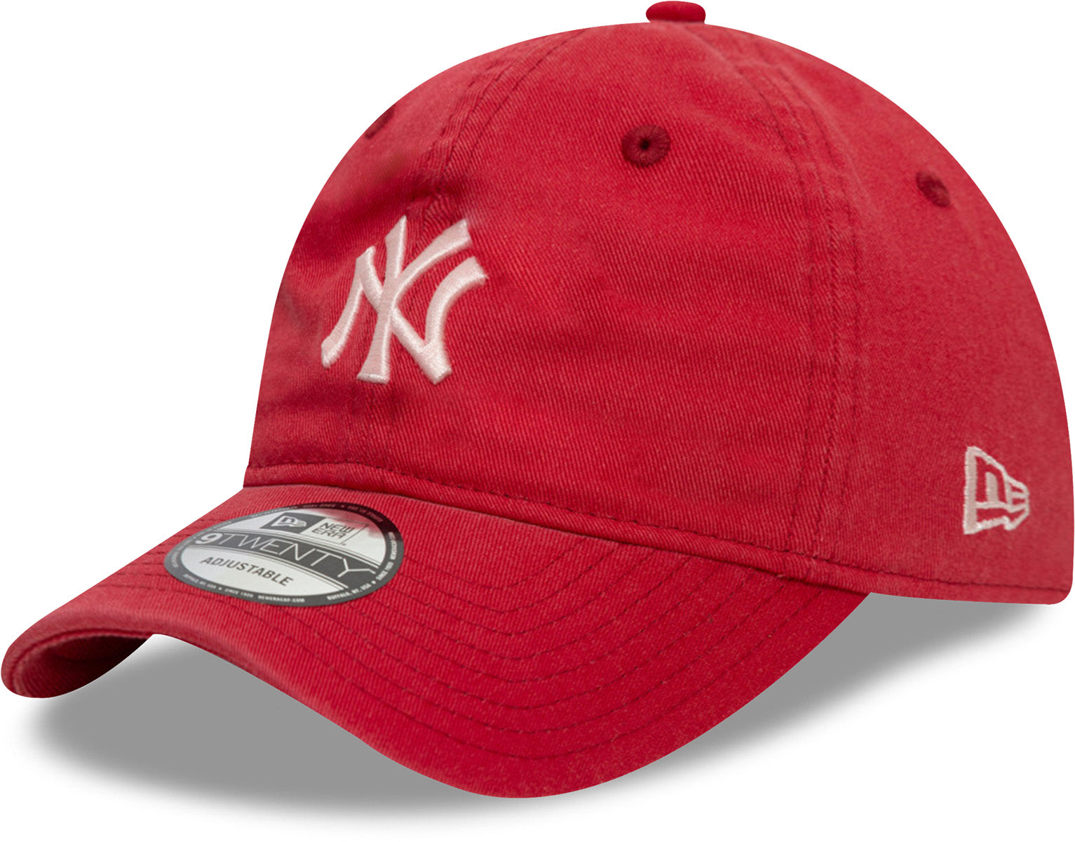 New York Yankees New Era 9Twenty Midi League Essential Scarlet Baseball Cap for Men & Women - Official MLB Team Logo Adjustable Hat for Sports Fans, Casual Wear & Outdoor Activities