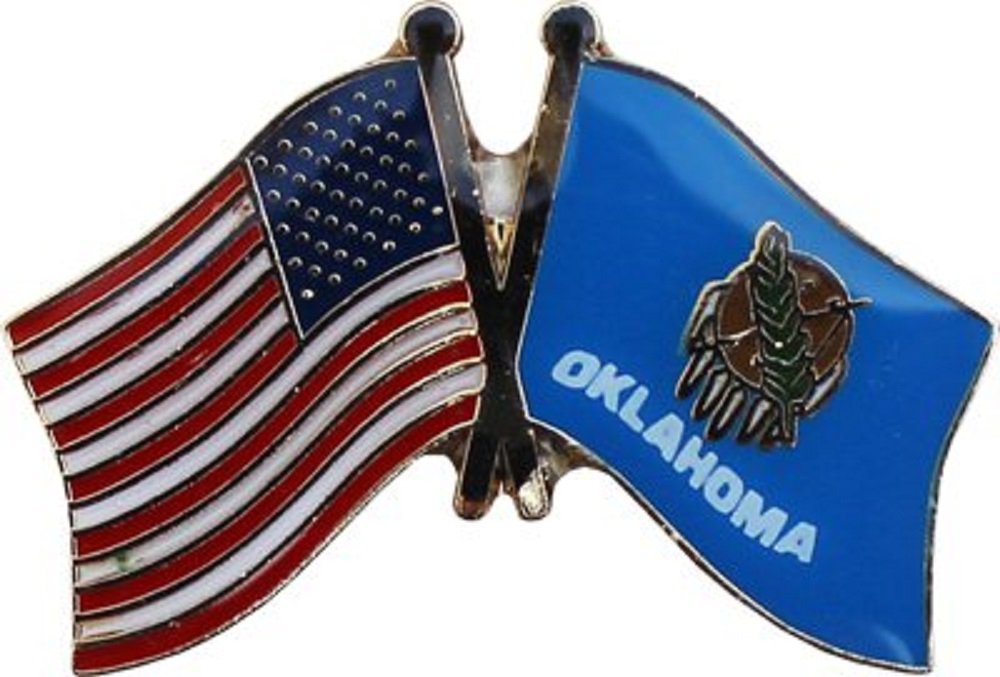 Pack of 12 Oklahoma State Flag Bike Hats & Lapel Pins - USA Made - Perfect for Cycling, Hiking, and Patriotic Events