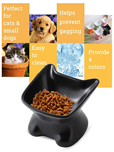 Premium Raised Cat Food Bowl for Ragdoll Cats - Stress-Free Feeding, Anti-Backflow Design, Dishwasher & Microwave Safe (Small, Pink) - Perfect for Kittens & Adult Cats at Home or Travel