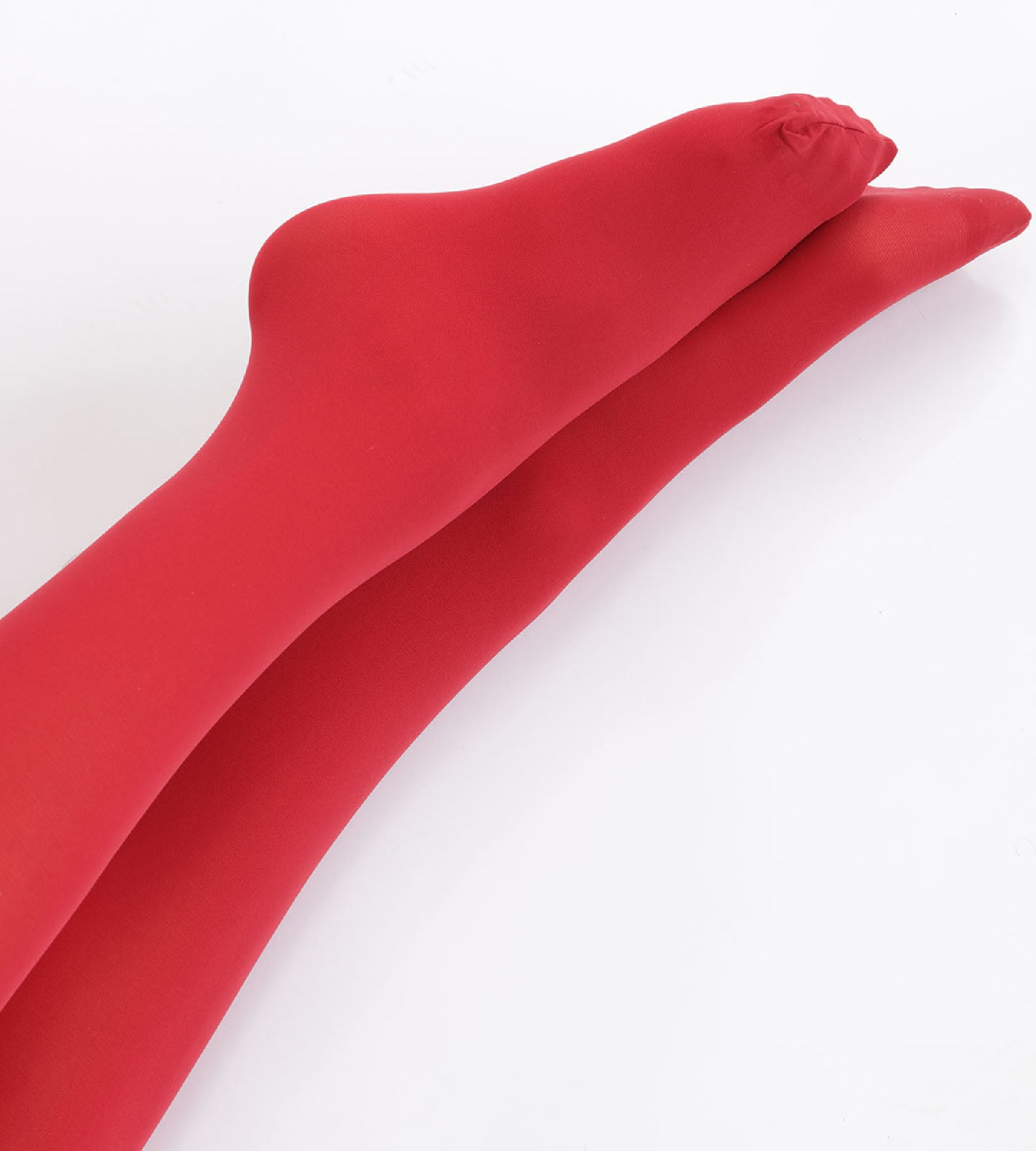 Opaque Velvet Red 50D Tights - High Waist Matte Tights for Women, Perfect for Winter, Fall, and Formal Outfits