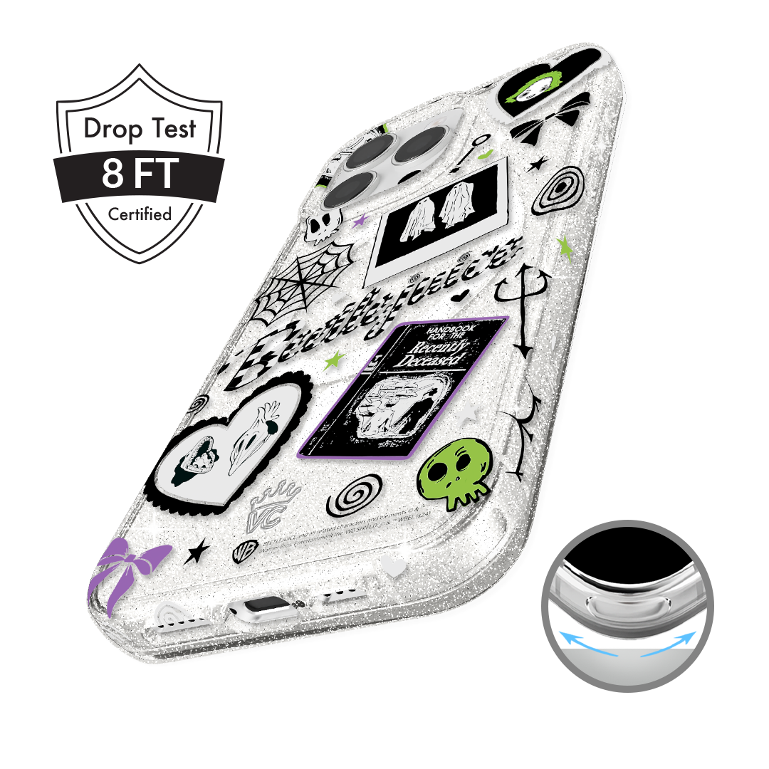 Beetlejuice Ghost with the Most iPhone Case - Trendy Protective Cover for iPhone 13/14/15 Pro Max - Perfect for Halloween, Cosplay & Movie Fans