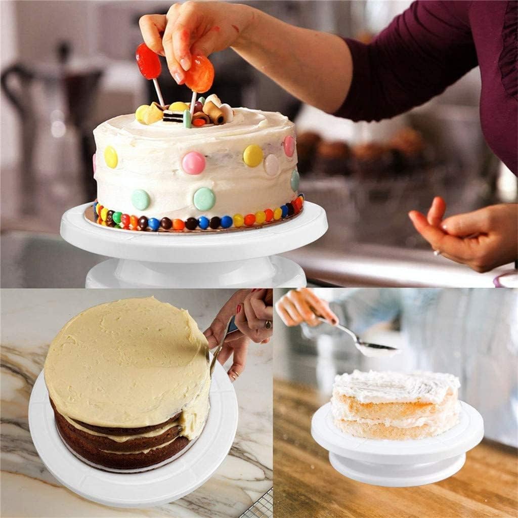 6-Piece Cake Stand Set - 11 Inch Rotating Cake Turntable for Decorating, Cake Spinner & Decorating Tools Kit - Perfect for Birthday Cakes, Wedding Cakes & Baking Supplies Gift Set