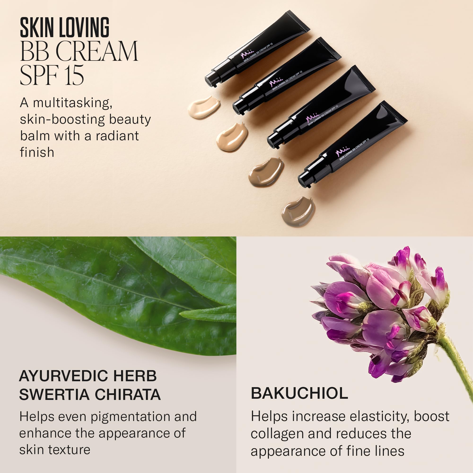 Mii Cosmetics BB Cream SPF 15 with Soy Extracts - Anti-Aging & Moisturizing for Radiant Skin