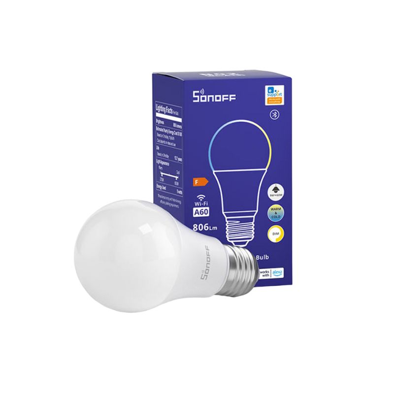Smart WiFi LED Light Bulb by Sonoff - Adjustable Cool & Warm White - Perfect for Home, Office & Smart Lighting Automation