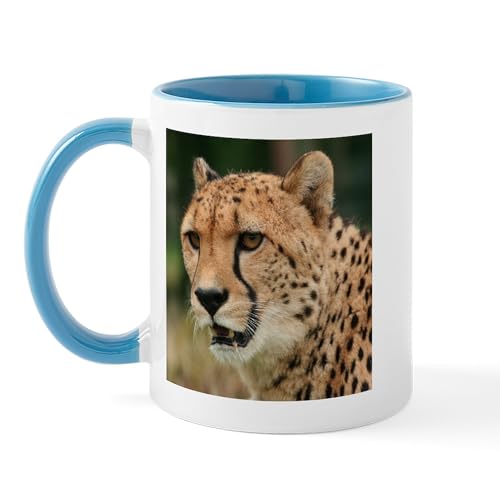 White/Blue Inside - Cheetah Mug