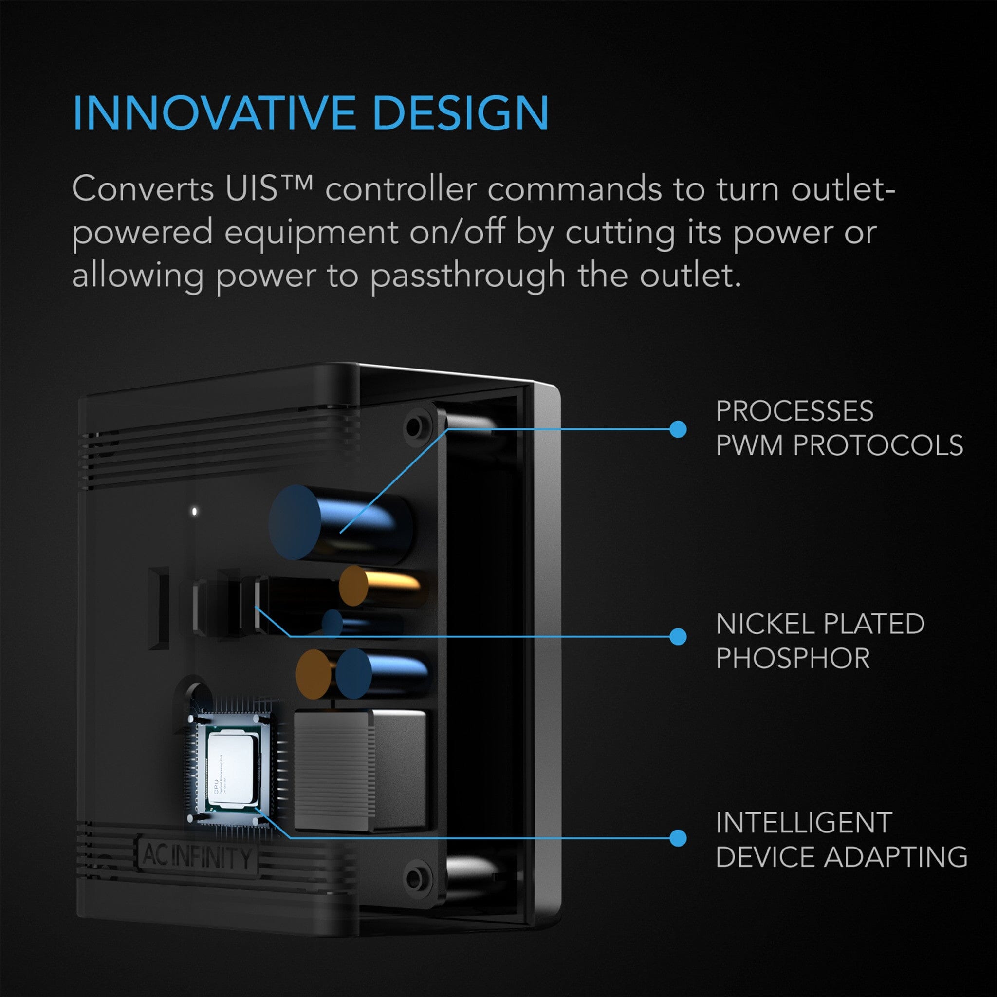 UIS Control Plug for Outlet Powered Equipment - Smart Power Adapter for Home & Office Electronics