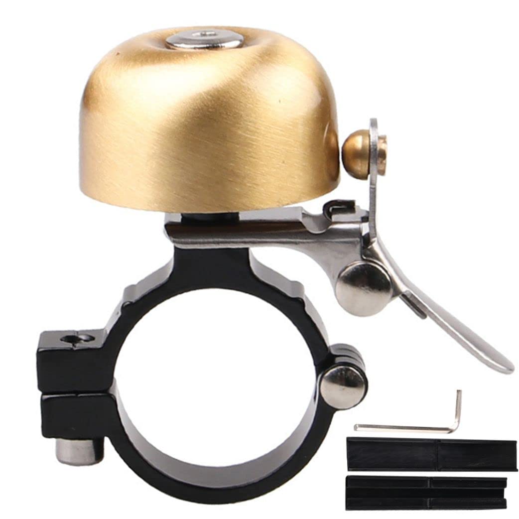 **Vintage Brass Bike Bell - Loud Classic Bicycle Horn for Road, Mountain & City Bikes | Easy to Install Cycling Accessory for Adults | Perfect for Commuting, Leisure Rides & Safety Alerts**