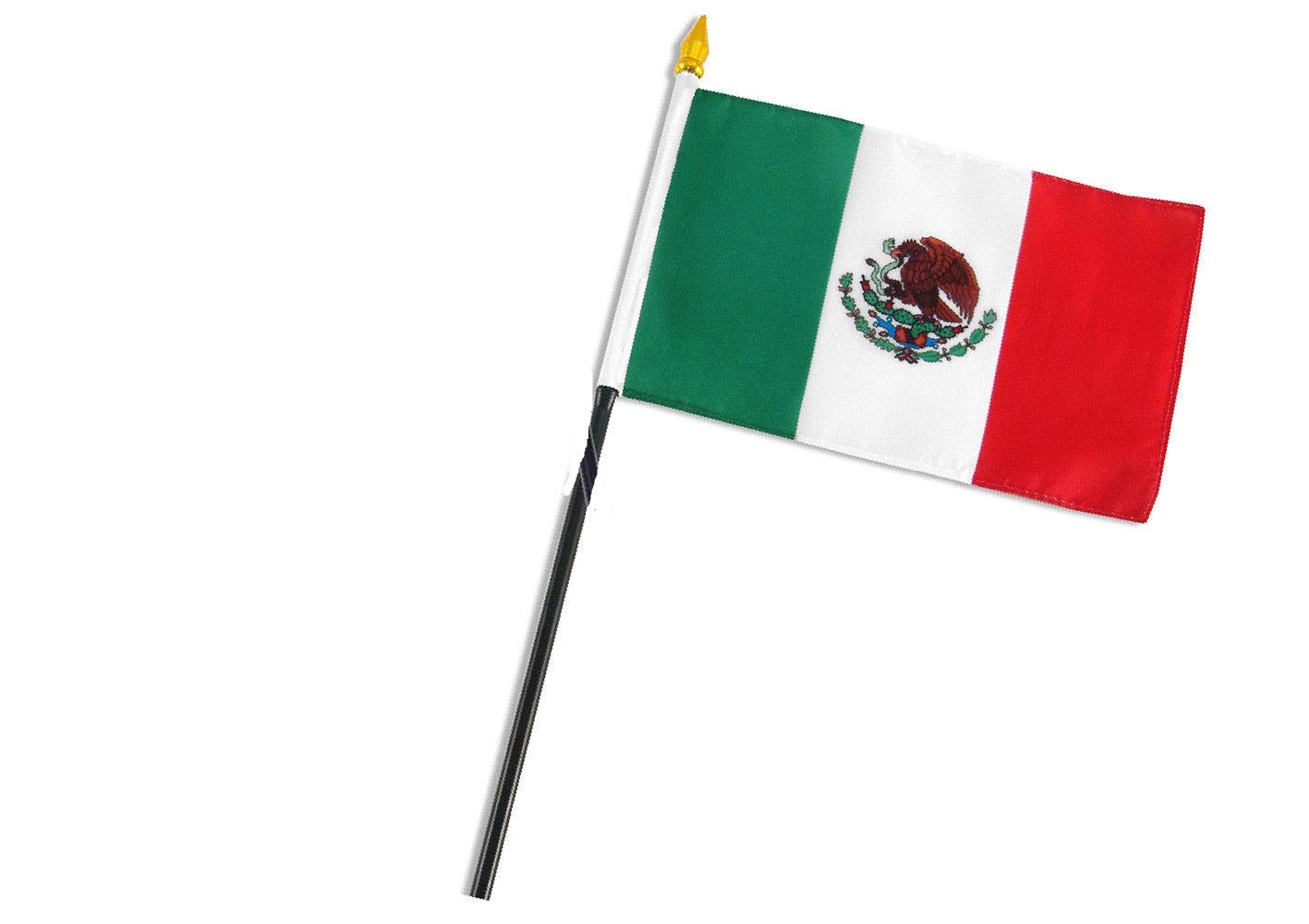 Mexico 4x6 Inch Mini Desk Stick Flag - Small Handheld Flag Without Base - Perfect for Office Decor, School Projects, and Patriotic Displays