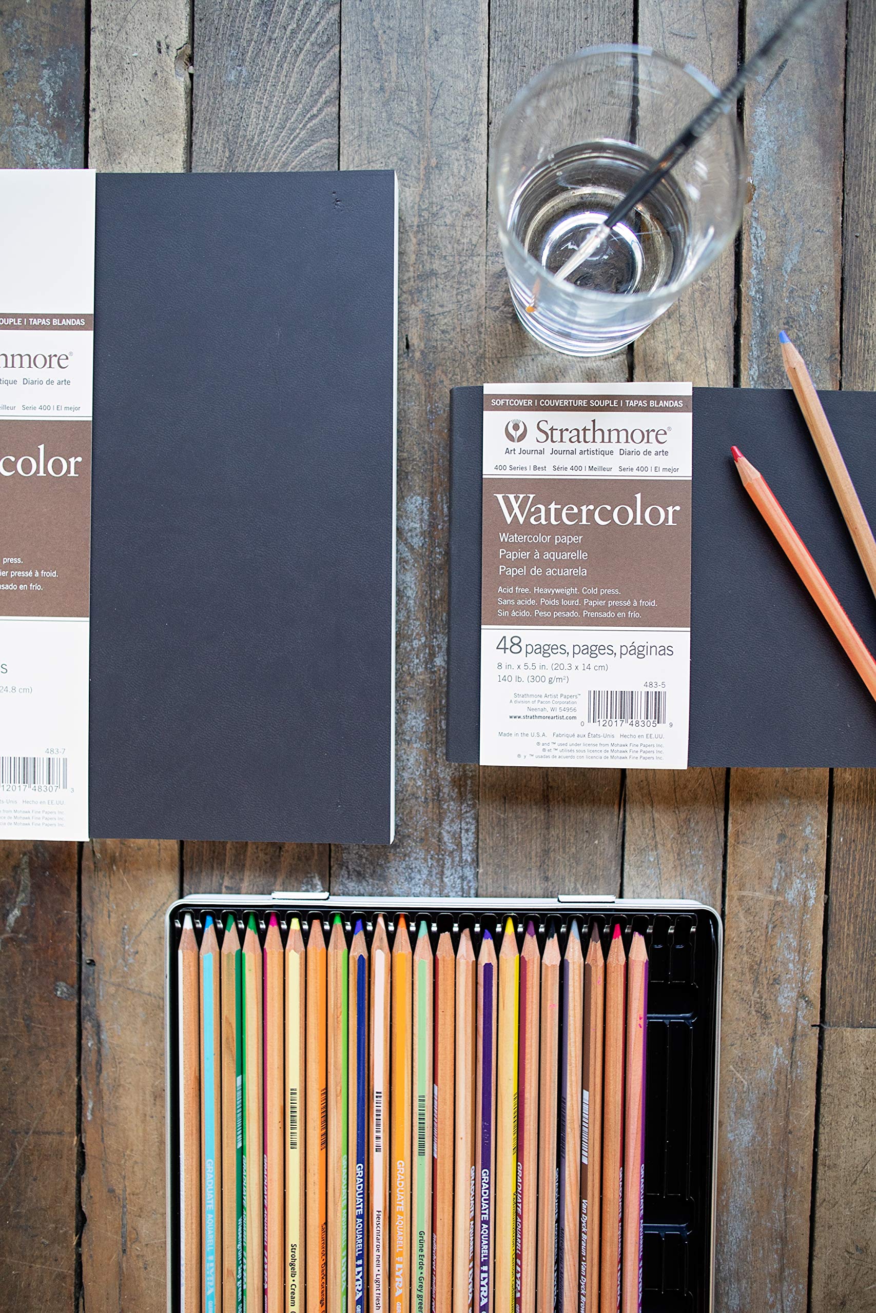 Strathmore 483-7 Softcover Watercolor Art Journal, 7.75