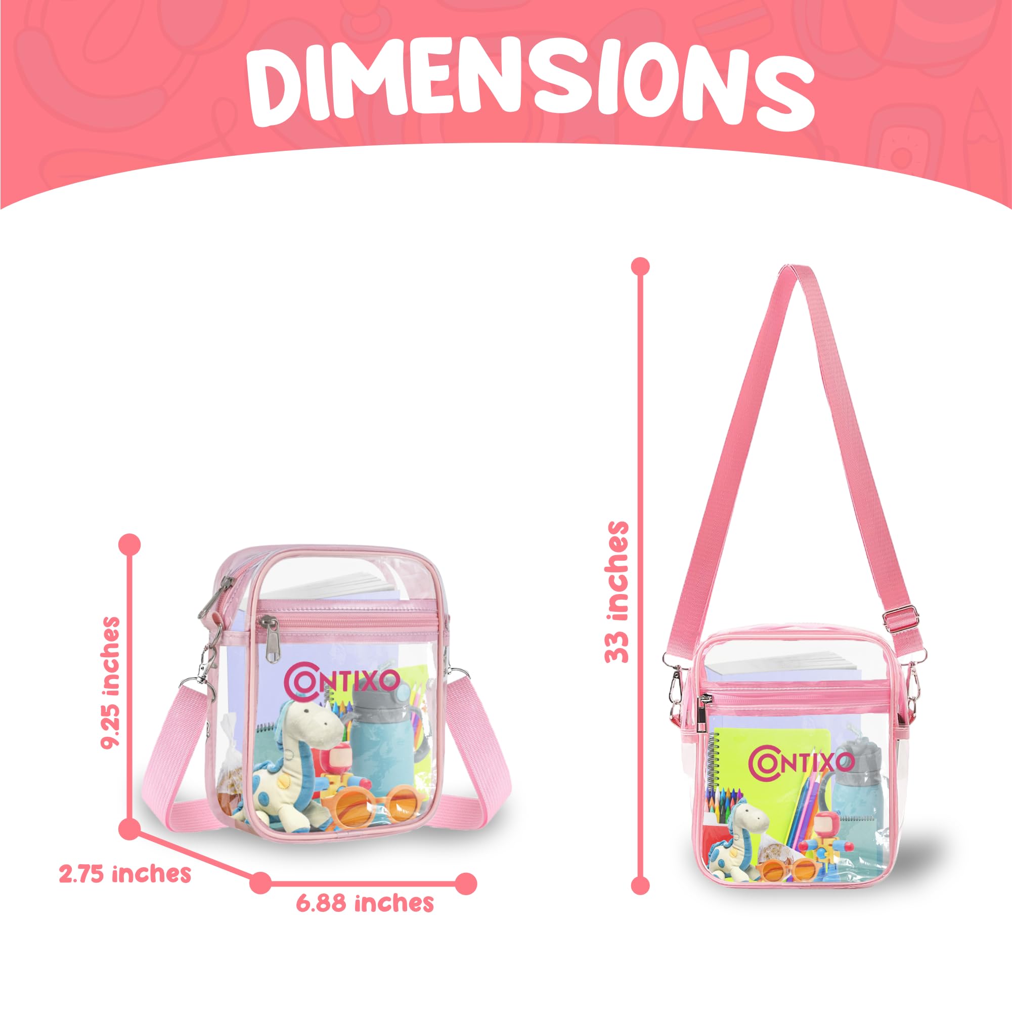 Contixo Clear Crossbody Bag - 10