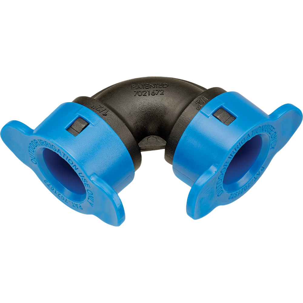 Hydro Rain BL406-005 Blu Lock 1/2 Inch BLR Ell Fitting - Durable Irrigation Connector for Lawn Sprinkler Systems & Garden Watering