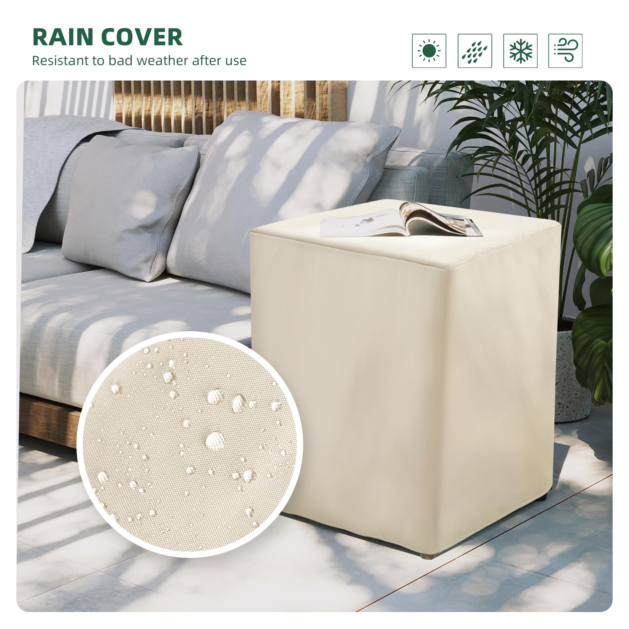 UPHA Propane Tank Cover Table - 20 Gallon Gas Tank Storage Box with Side Door Opening, Hideaway Outdoor Side Table for Patio, Deck, and Backyard (Brown)