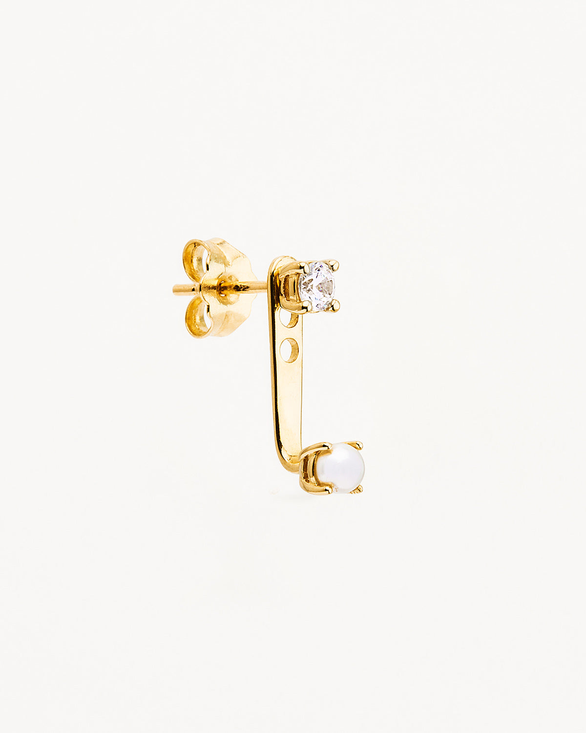 14K Solid Gold Lab Grown Diamond Ear Jacket Earrings - Hypoallergenic Luxury Stud Earrings for Women, Perfect for Weddings, Parties & Everyday Wear