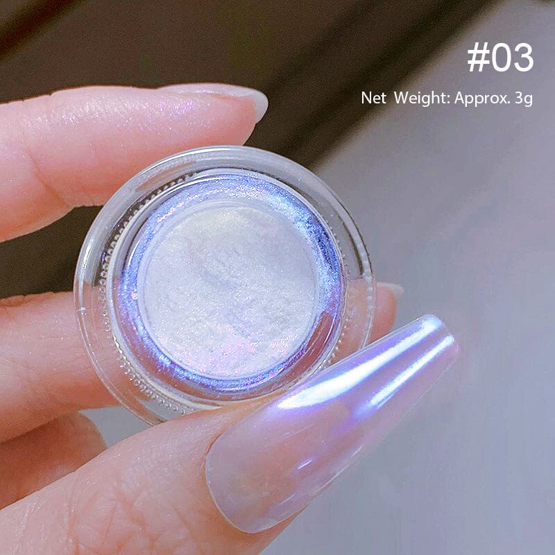 Pearlescent Mirror Effect Nail Powder for Stunning Chrome Nails - Perfect for Salon, Home Manicures & Special Occasions