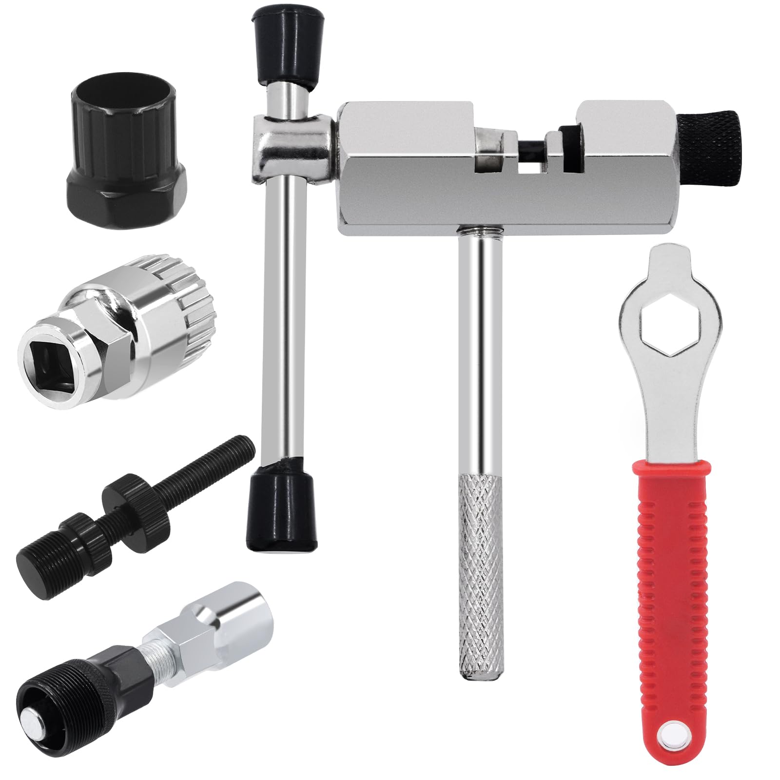 Mardatt 6Pcs Bike Repair Tool Kit - Professional Bicycle Maintenance Set with Crank Extractor, Bottom Bracket Remover, Chain Breaker & Spanner - Perfect for Mountain & Road Bike Repairs at Home or On The Go
