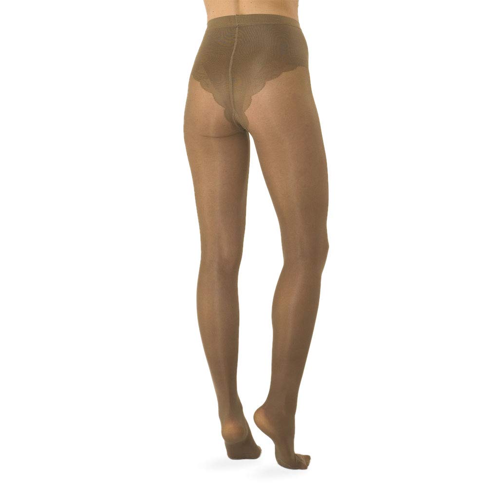 Solidea Naomi 140 Denier Compression Tights - Smoke Grey (Size 4-L) | Medical Support Stockings for Varicose Veins & Circulation | Perfect for Pregnancy, Travel & Post-Surgery Recovery