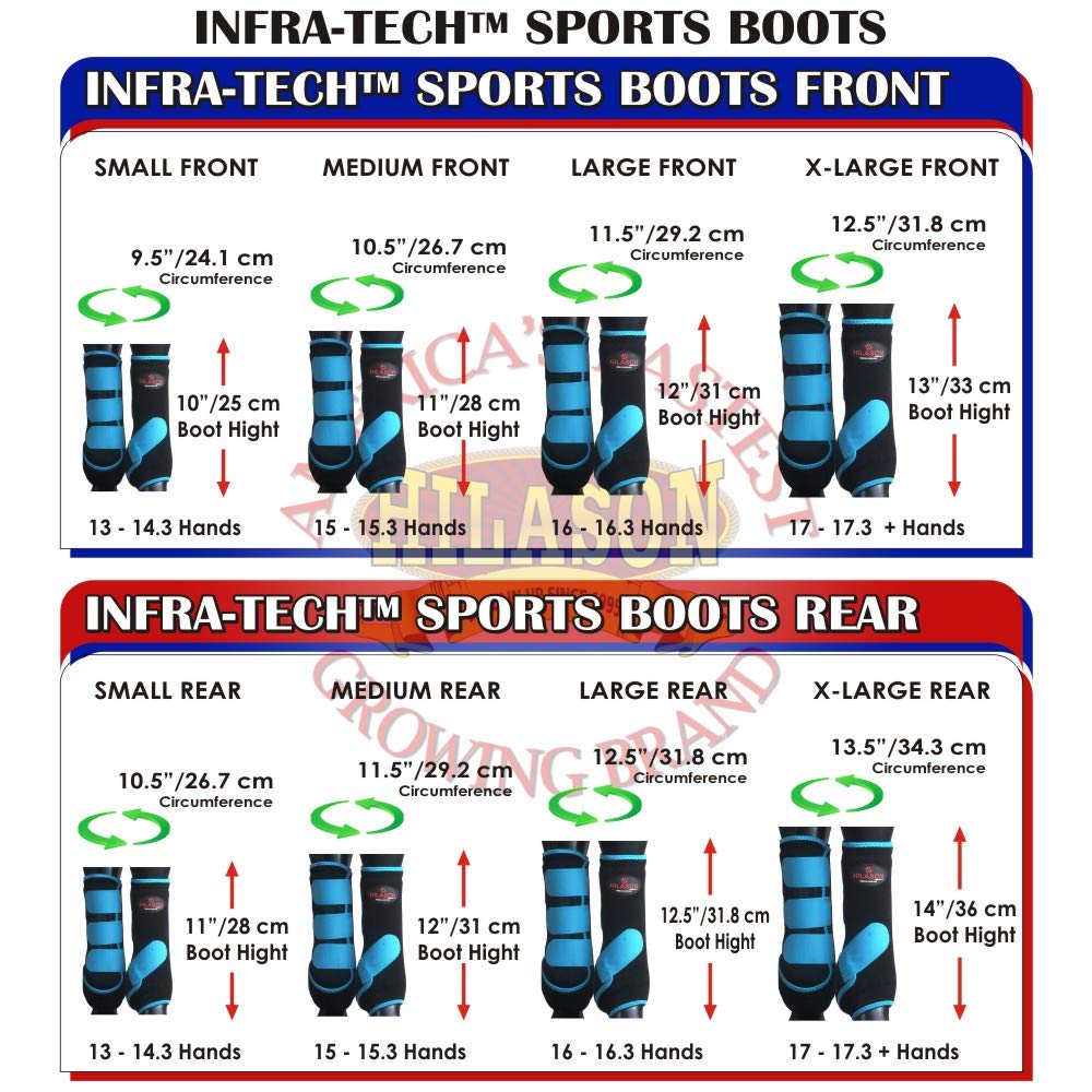 HILASON Horse Sports Medicine Boots for Rear Hind Legs - Small Size | Protective Leg Wraps for Equine Training & Riding | Durable Horse Boots for Jumping, Dressage & Trail Riding