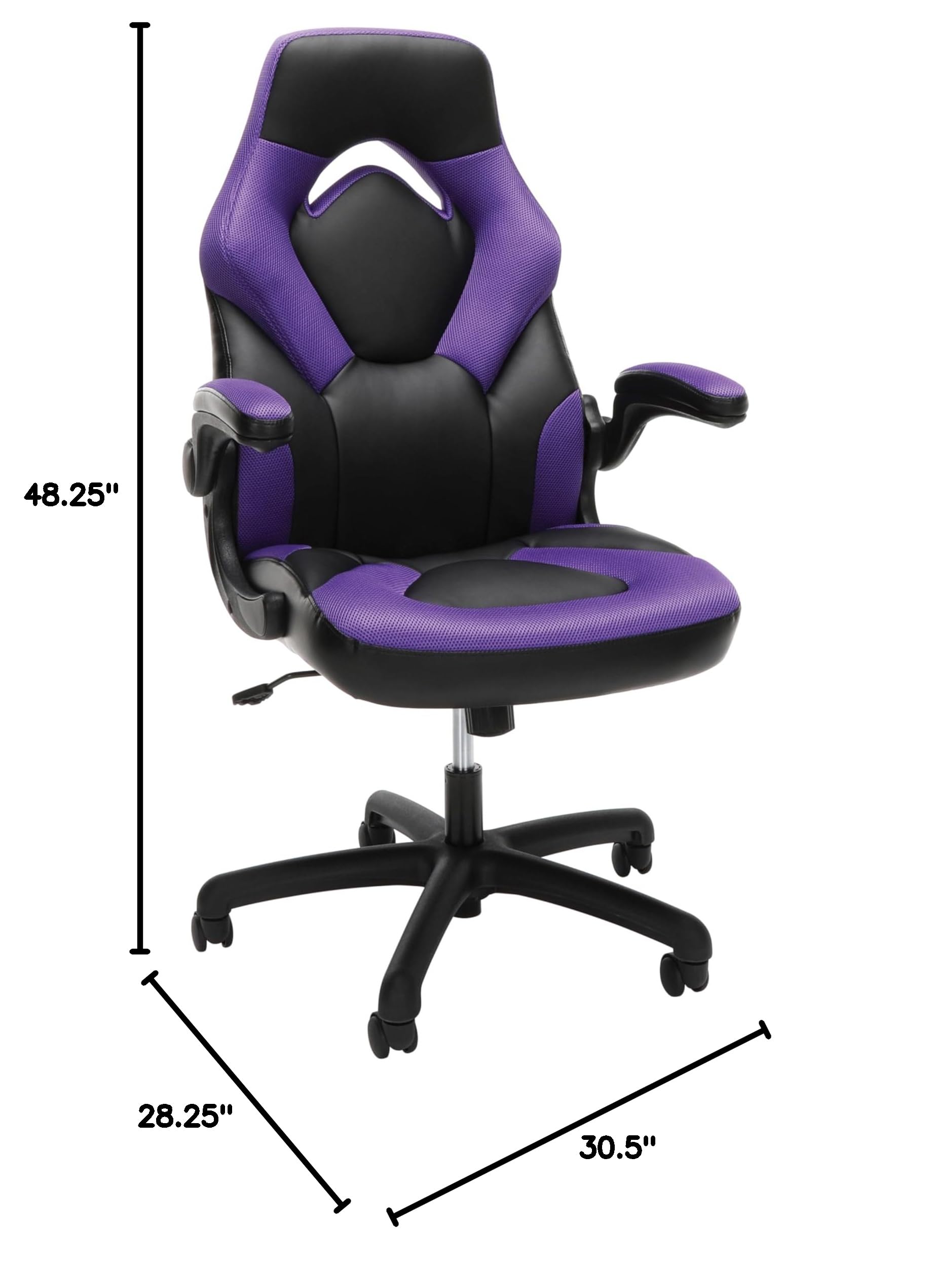 RESPAWN 3085 Ergonomic Gaming Chair - Adjustable Office Chair with Headrest & Lumbar Support, Reclining Computer Chair for Adults, Purple Gamer Chair - Perfect for Esports, Streaming & Home Office Workspace