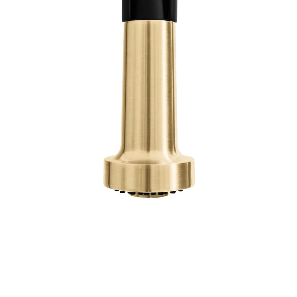 ZLINE Autograph Edition Apollo Pull-Down Spring Single Handle Kitchen Faucet - Brushed Nickel, Matte Black & Stainless Steel Options | Perfect for Modern Farmhouse & Commercial Style Kitchens (APL KF Z)