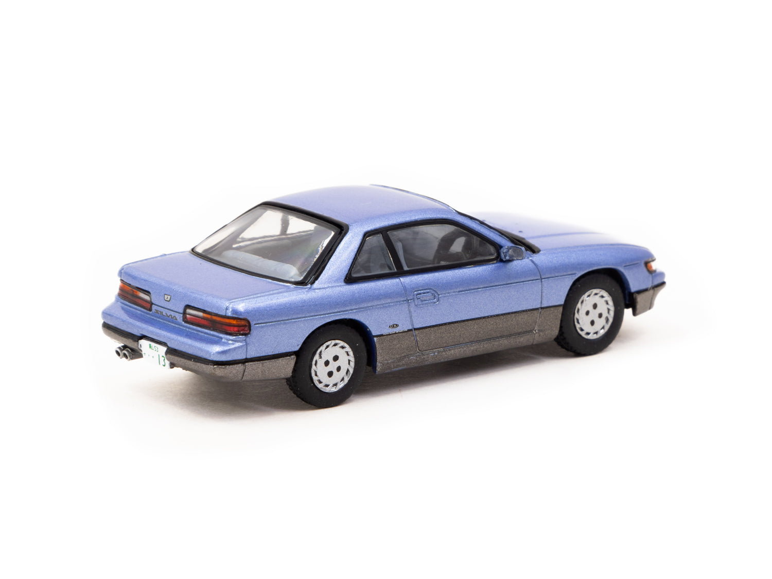 J Collection 1/64 Scale Nissan Silvia S13 Diecast Model Car - Blue & Grey Color - GLOBAL64 Series - Perfect for Collectors, Display & Racing Enthusiasts