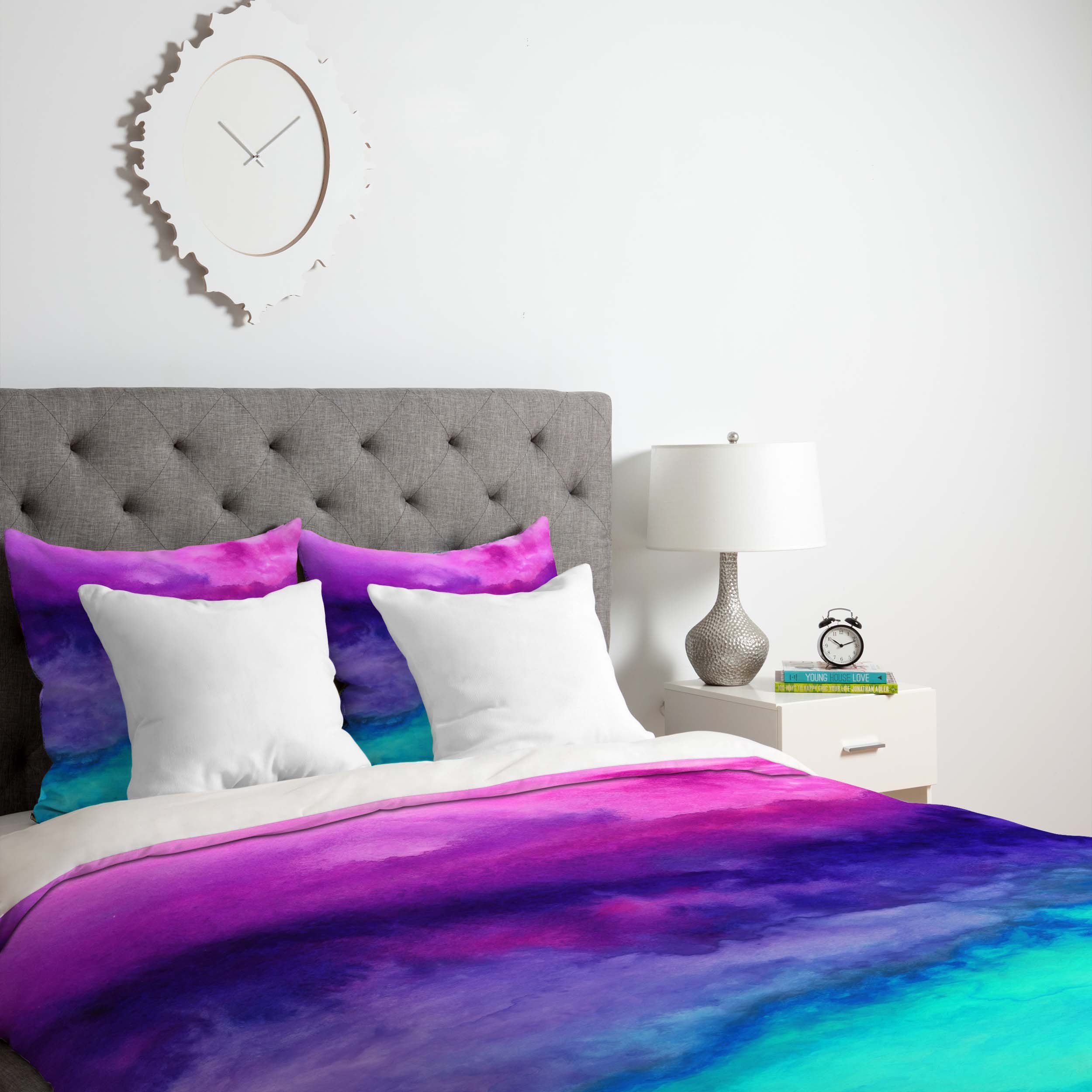 Deny Designs Jacqueline Maldonado The Sound Duvet Cover - Queen Size Bohemian Bedding Set for Modern Bedroom Decor, Soft & Stylish Comforters for Adults & Teens