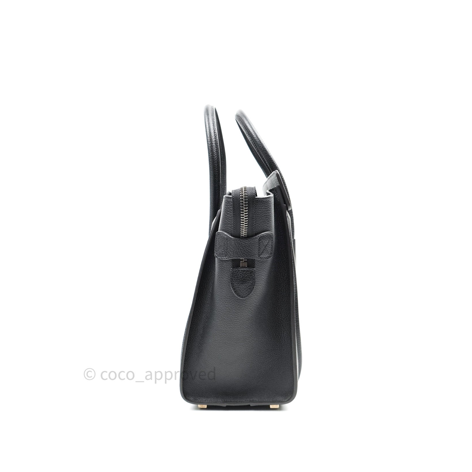 Celine Black Grained Calfskin Leather Micro Luggage Bag - Luxury Designer Handbag for Women, Perfect for Work, Travel & Everyday Use
