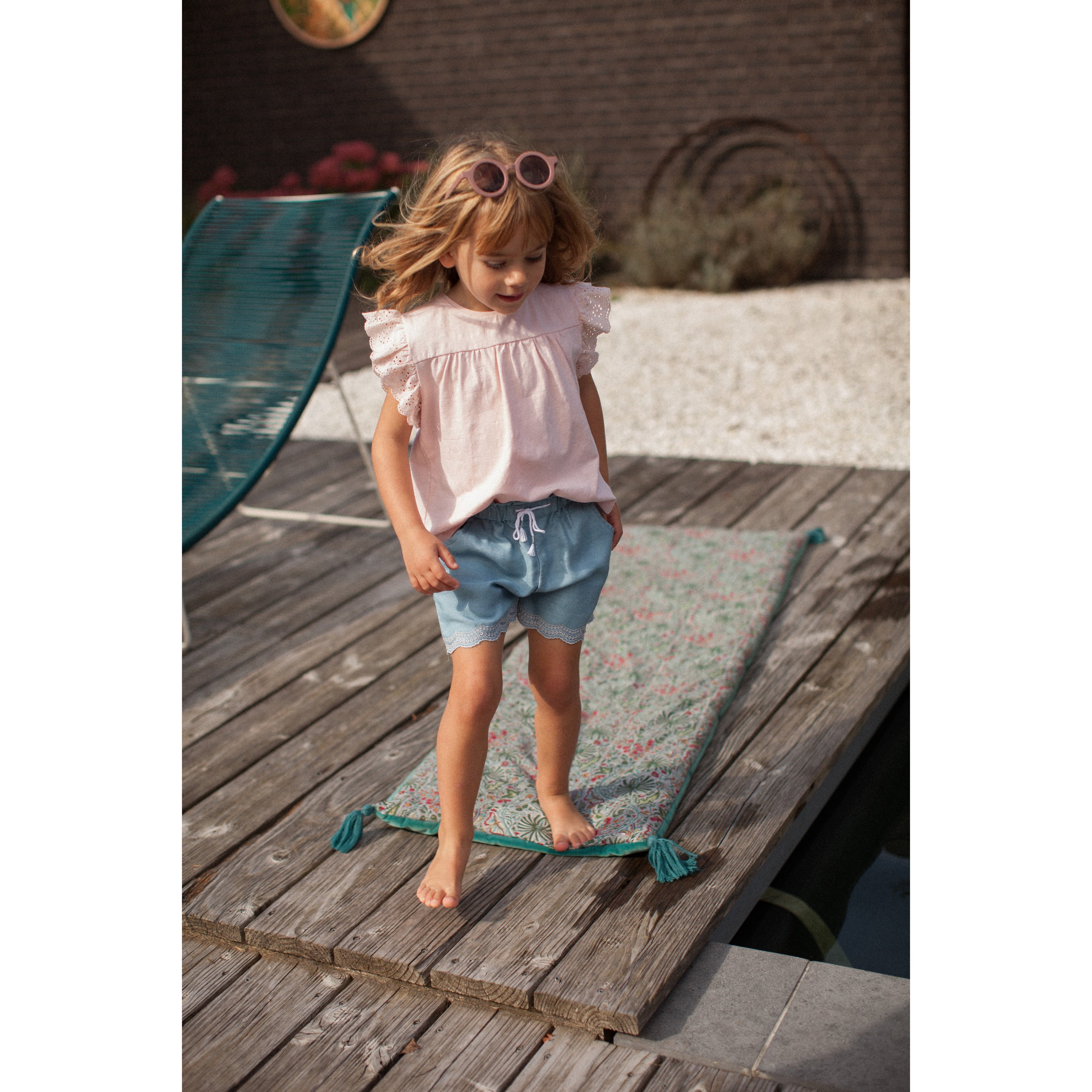 Bonheur du Jour Paris Girl Short Denim - Stylish Distressed Denim Shorts for Women | Perfect for Summer Outfits, Beach Vacations & Casual Streetwear