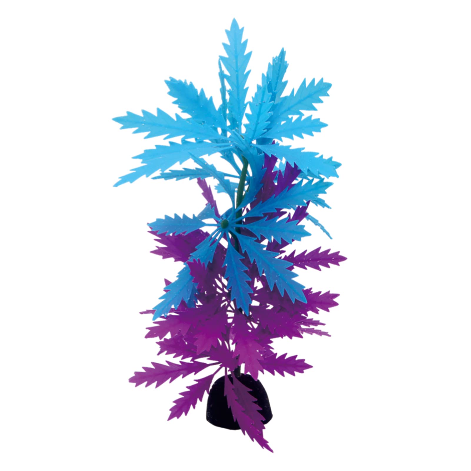 Glowing Artificial Silicone Aquarium Plants - Blue LED Fish Tank Decorations for Betta, Tropical & Freshwater Tanks | Underwater Landscape Ornaments with Glow Effect for Home & Office Aquascaping