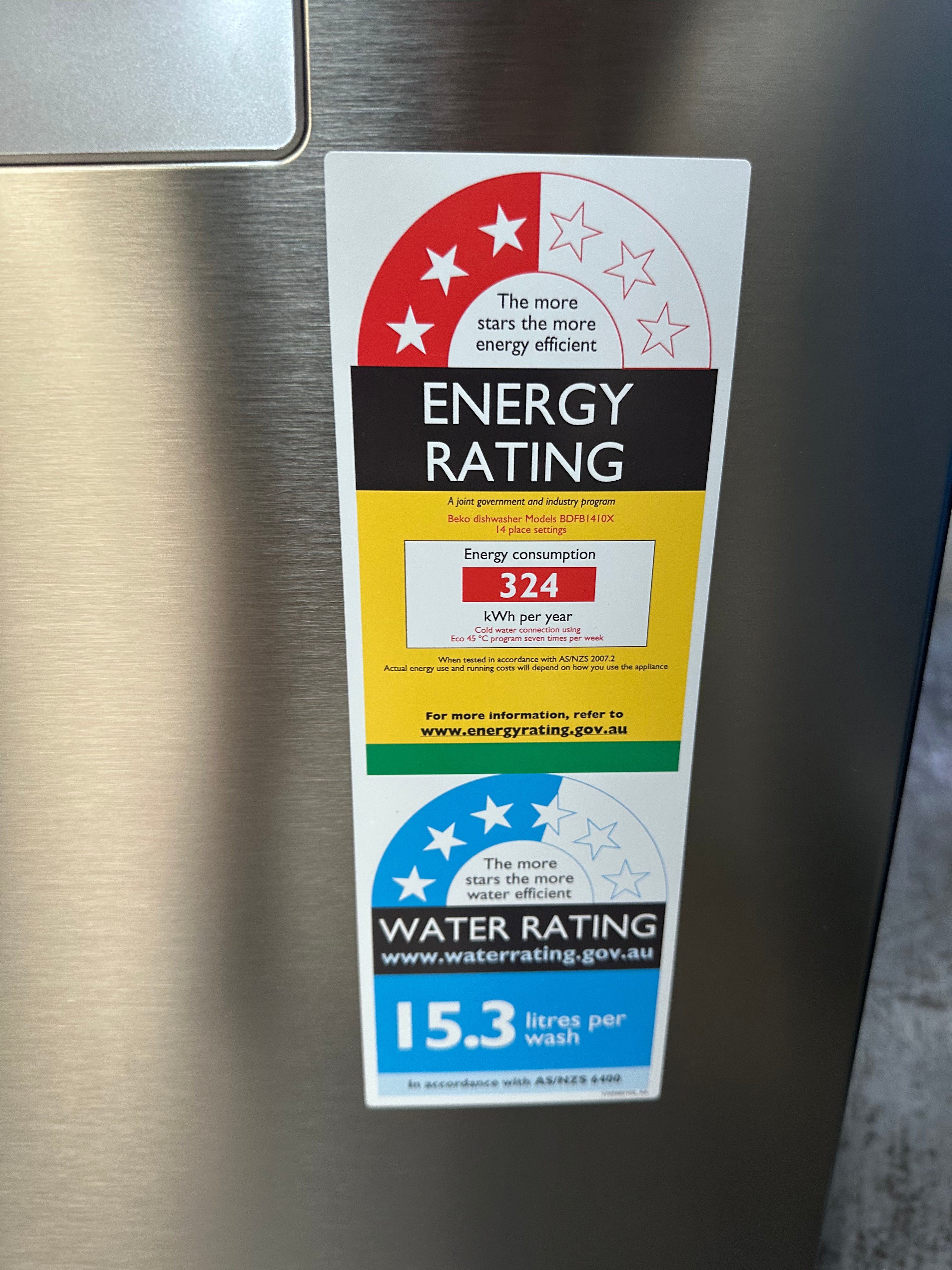 Beko BDFB1410X 14 Place Freestanding Dishwasher - Stainless Steel, Energy Efficient, European Made (Carton Damaged) - Perfect for Small Kitchens, Apartments & Open-Plan Homes