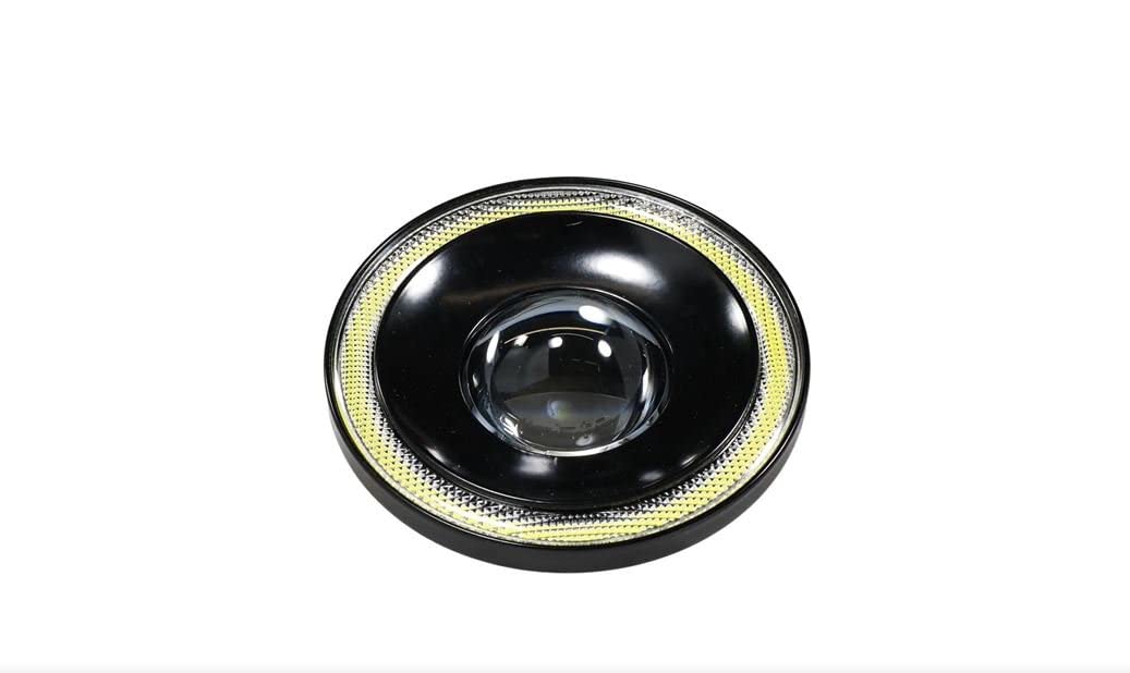 White LED Halo Angel Eye Fog Lights Kit - Compatible with 2010-2013 Chevy Camaro - Durable Driving Lights for Enhanced Visibility in Fog & Night Driving