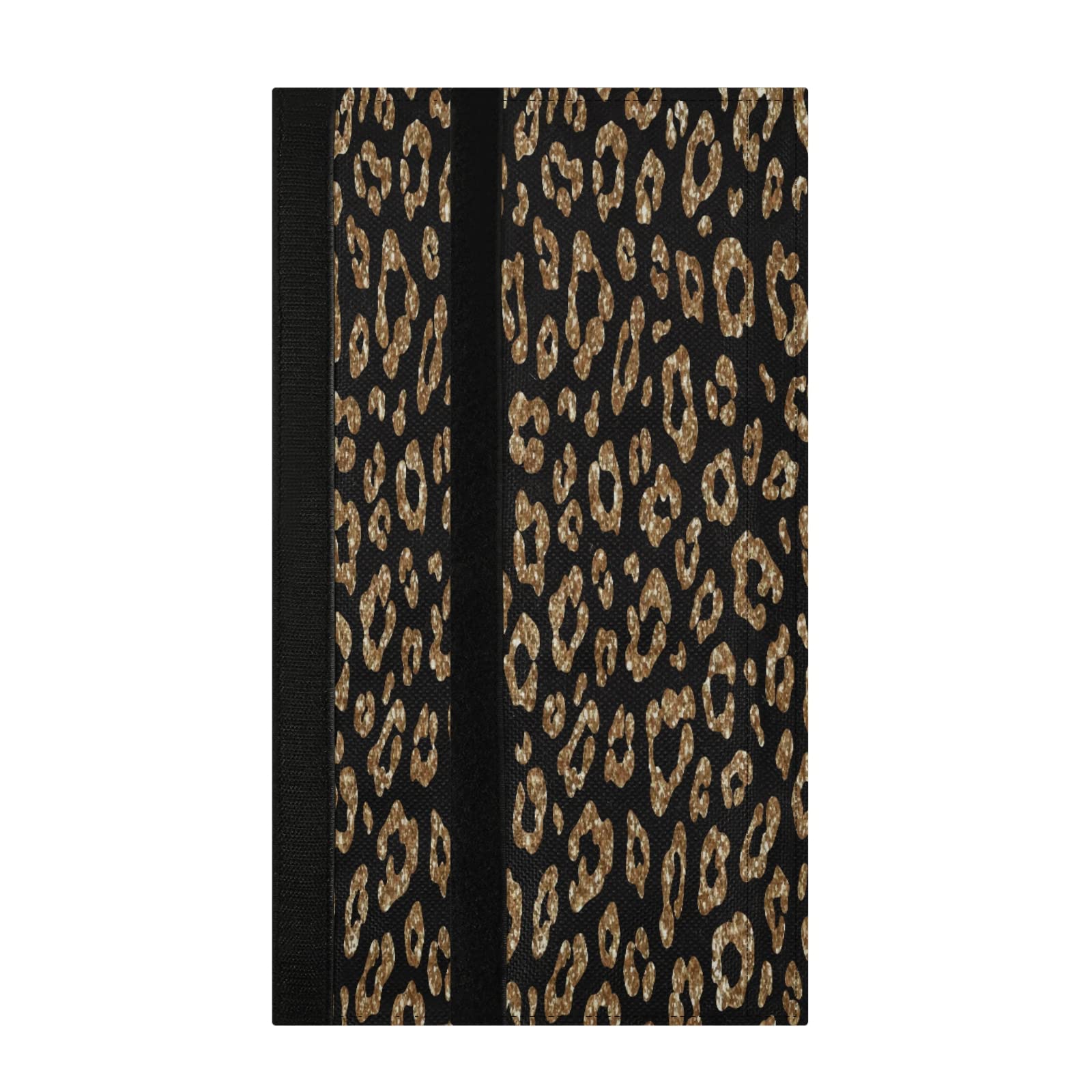 Sparkle Animal Print Refrigerator Handle Covers - 2 Pack Gold Glitter Leopard Design for Dishwasher, Microwave & Cabinet Doors - Kitchen Appliance Protectors & Cleaners for Home & Restaurant Use