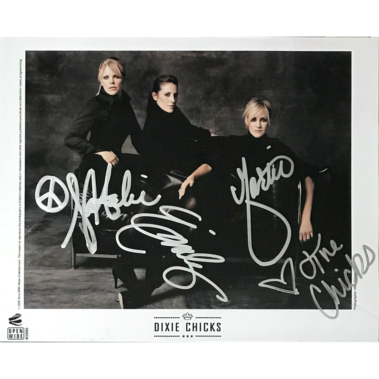 Dixie Chicks Wide Open Spaces Album - RIAA 5x Platinum Certified with Signed Photo - Perfect for Country Music Fans & Collectors