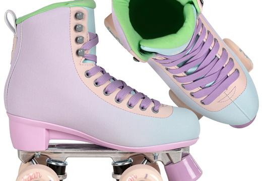 Chaya Melrose Deluxe Pastel Roller Skates for Women - Outdoor & Indoor Quad Skates with Lightweight Aluminum Frame - Perfect for Rink, Park, Street Skating and Fitness