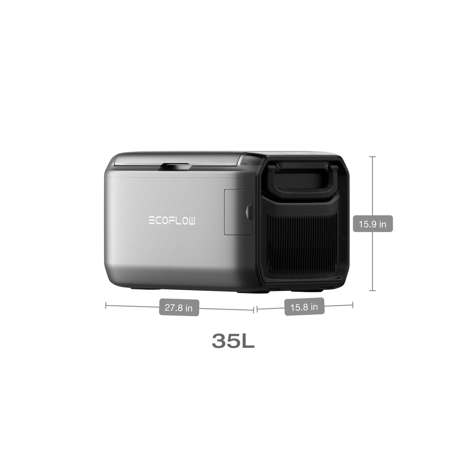 EcoFlow GLACIER Classic Portable Refrigerator & Freezer - 12V/24V Car Fridge for Camping, Road Trips, and Outdoor Adventures