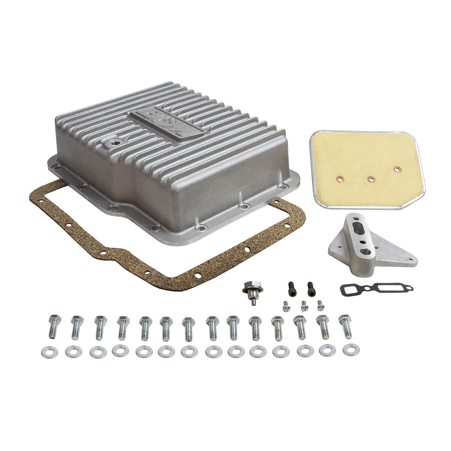 B&M 70280 Deep Cast Aluminum Transmission Pan - Heavy Duty Replacement for Trucks & SUVs - Perfect for Off-Road & Towing Applications
