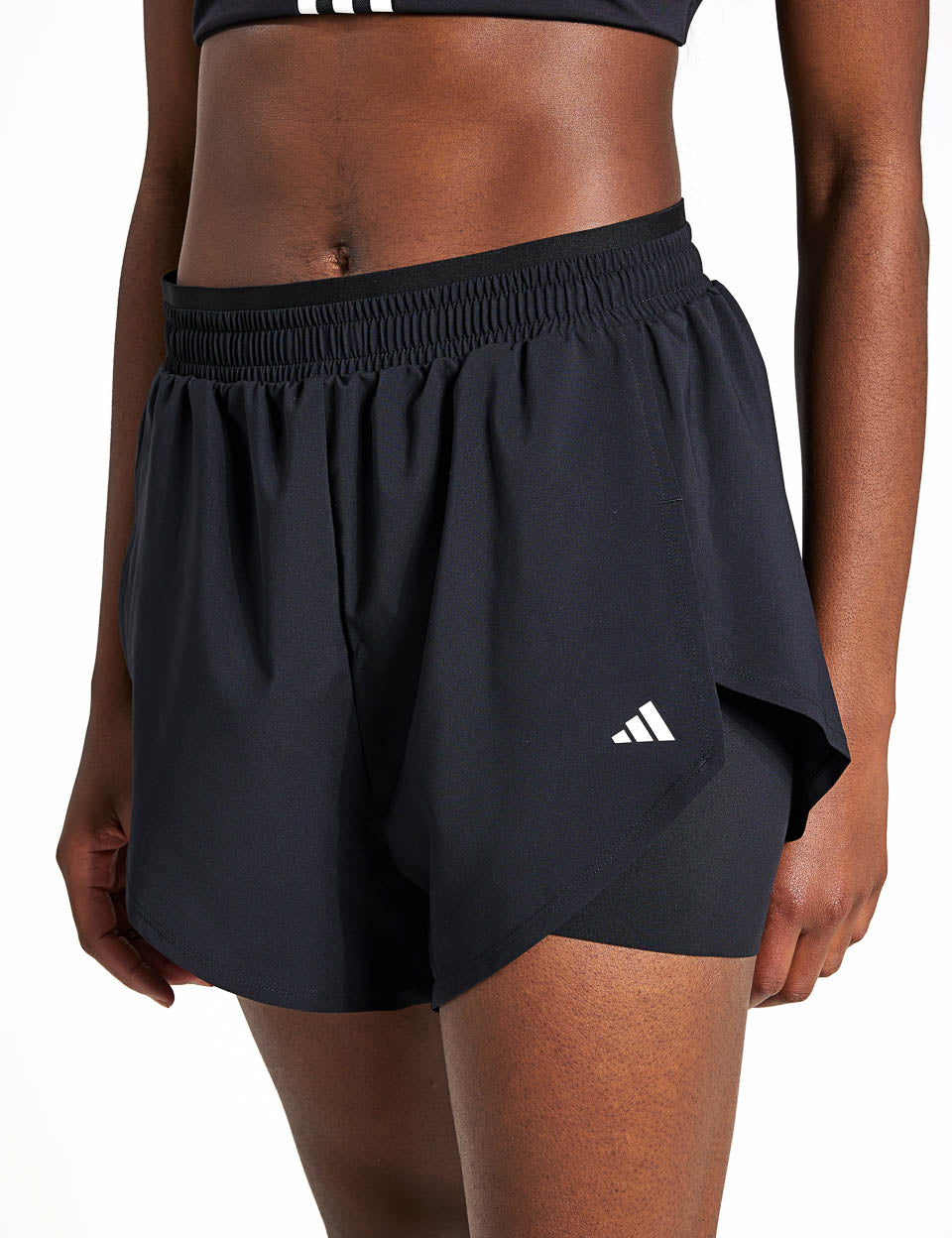2 in 1 Training Shorts for Men - Breathable Workout Shorts with Built-in Liner - Perfect for Gym, Running & Outdoor Sports - Black