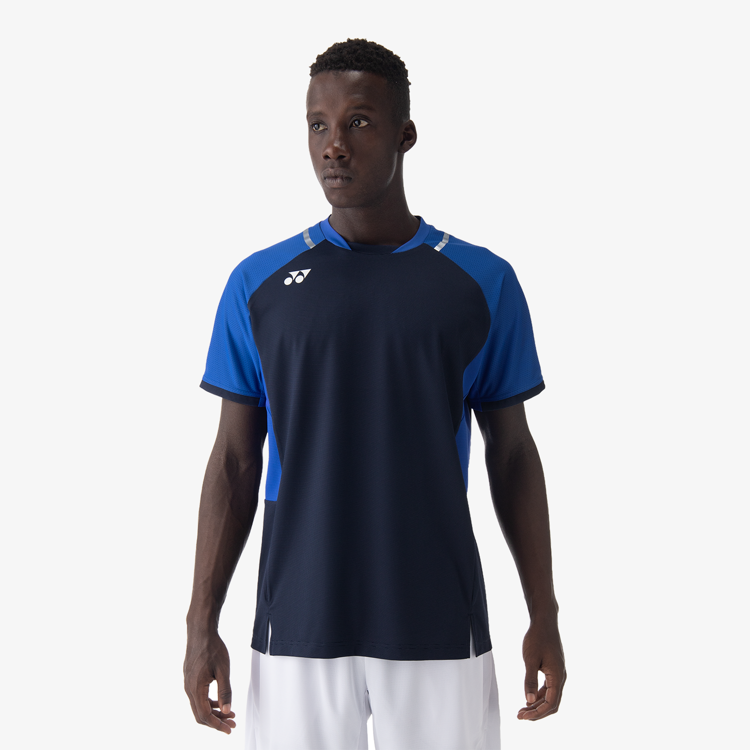 Yonex Men's Crew Neck Tennis Shirt 10633 - Dark Navy - Moisture Wicking & Breathable for Sports & Casual Wear
