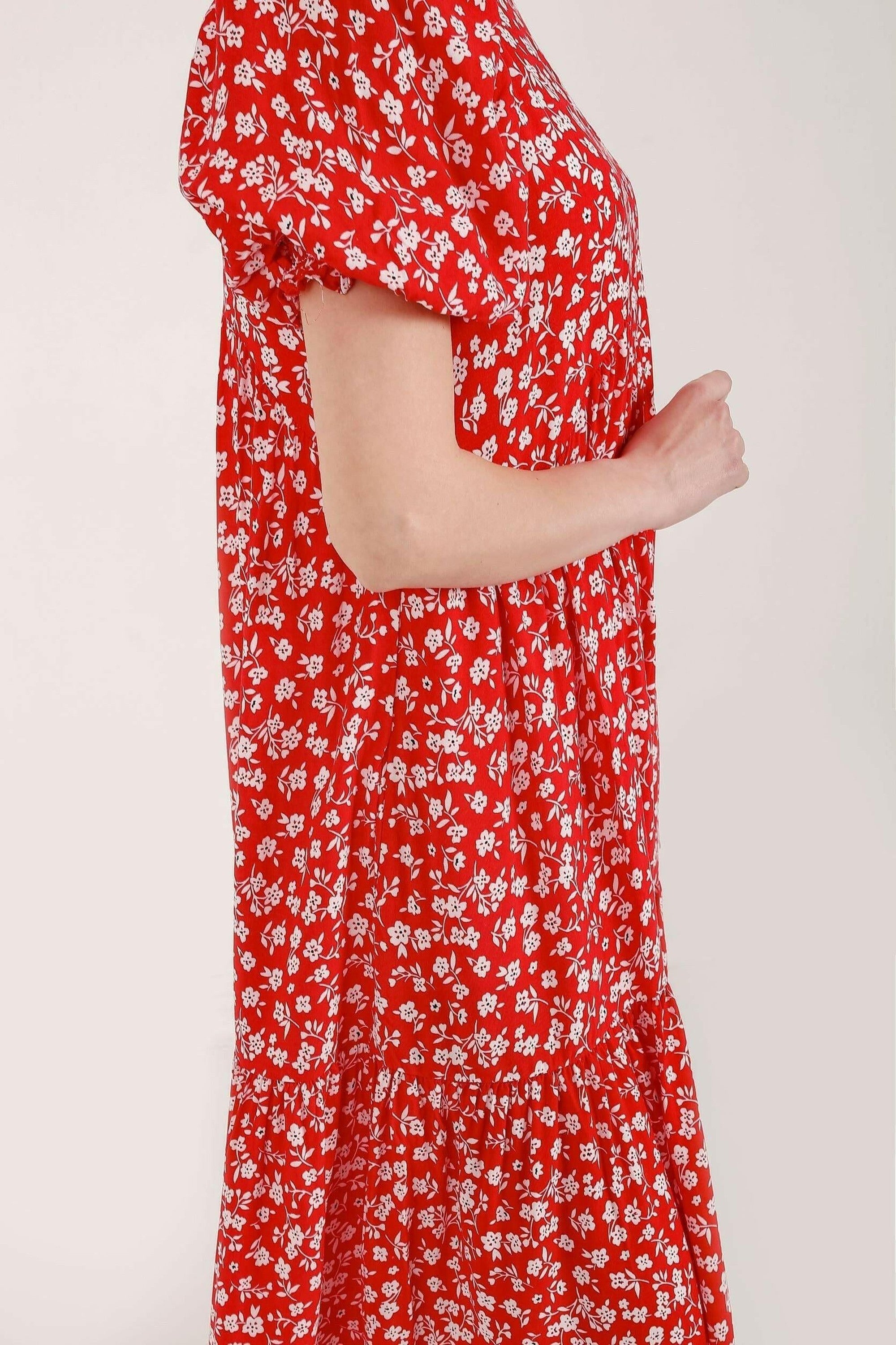 Milina Shirred Tier Midi Dress - Flowy Summer Dress with Ruffles for Women | Perfect for Beach, Vacation & Date Night Outfits